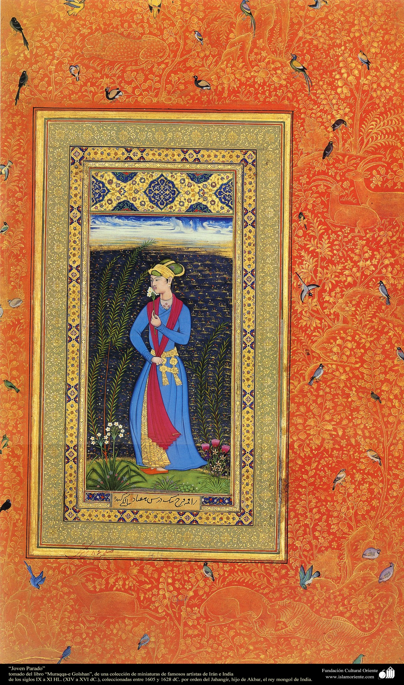 Joven Parado- Miniatura Del Libro “Muraqqa-e Golshan” - 1605 Y 1628 DC. 2